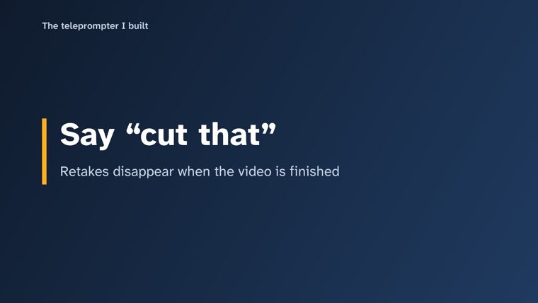 Card: Say cut that.